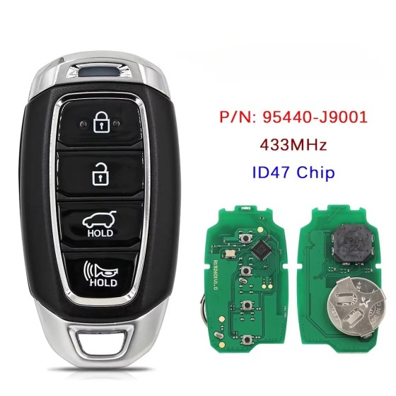 2019-2020 Hyundai Kona / 4-Button Smart Key / PN: 95440-J9001 / TQ8-FOB-4F19 (AFTERMARKET)